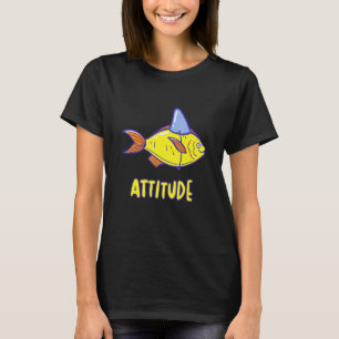 Lustiger Fisch mit Haltung Frecher sarkastischer T-Shirt