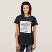 Lustiger Fisch mit Schuhen T-Shirt (Vorne ganz)