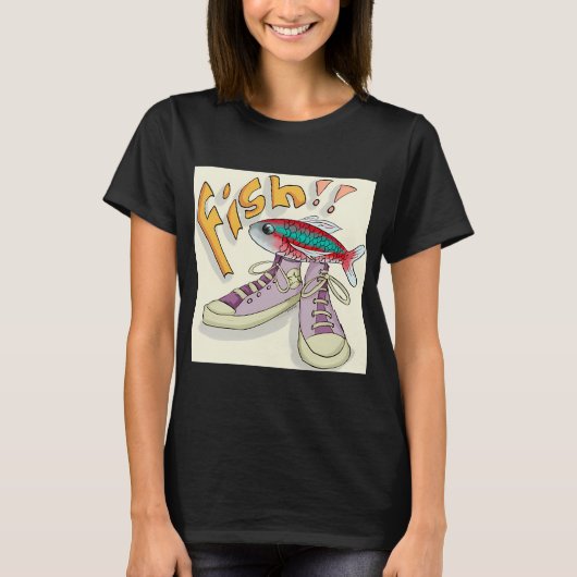 Lustiger Fisch T-Shirt (Vorderseite)