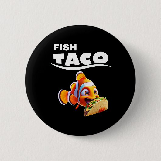 Lustiger Fisch-Taco-Anzug! Taco-Liebhaber Cinco De Button (Vorderseite)