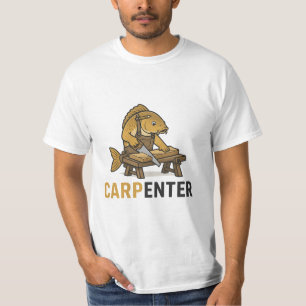 Lustiger Fisch-Tischler-Tier-Wortwitz T-Shirt