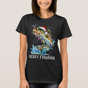 Lustiger Fisch Weihnachten Für Männer Opa Angler T-Shirt