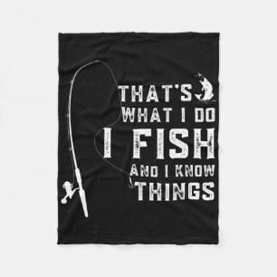 Lustiger Fisch-Zitat Das ist es, was ich tue, und Fleecedecke