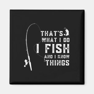 Lustiger Fisch-Zitat Das ist es, was ich tue, und Magnet