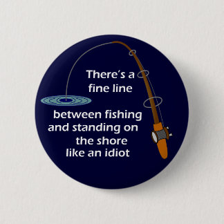 Lustiger Fischen-Knopf Button