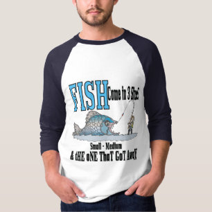Lustiger Fischen-Shirt-Fischen-Spaß, der 3 Größen T-Shirt