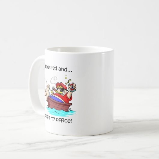 Lustiger Fischenruhestand Kaffeetasse (Vorderseite Links)