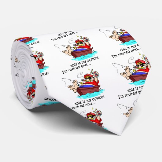 Lustiger Fischenruhestand Krawatte (Gerollt)