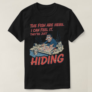 Lustiger Fischer Fische Verstecken Verschwörung T-Shirt