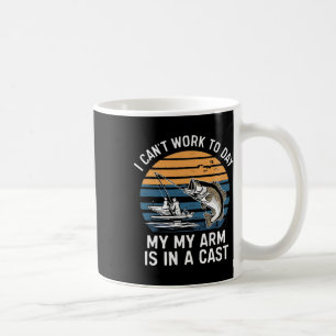 Lustiger Fischer Ich kann heute arbeiten Kaffeetasse