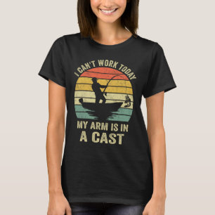 Lustiger Fischer Ich kann heute arbeiten  T-Shirt