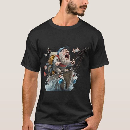 Lustiger Fischer T-Shirt (Vorderseite)