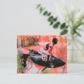 Lustiger Fischjockey Nummer Zwölf Postkarte (Stehend Vorderseite)