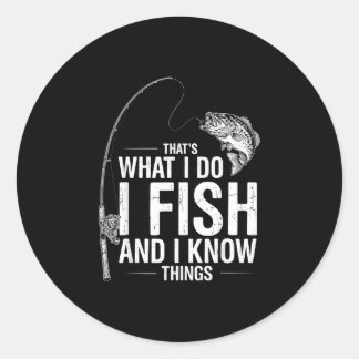Lustiger Fischzitat Das ist es, was Fische wissen Runder Aufkleber