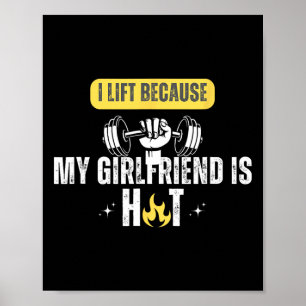 Lustiger Fitness-Gym-Ratte I Ich hebe, weil meine Poster