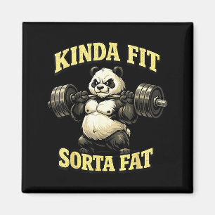 Lustiger Fitness-Panda_ irgendwie fit, ziemlich di Magnet