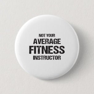 Lustiger Fitnessstudio-Trainer Workout Fitness-Ges Button