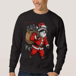 * Lustiger Fitnessstudio-Weihnachtsmann-Waschbär s Sweatshirt