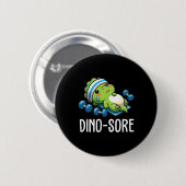 Lustiger Fitnessstudio-Workout-Dinosaurier-Gewicht Button (Vorne & Hinten)