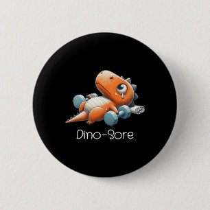 Lustiger Fitnessstudio-Workout-Dinosaurier-Gewicht Button