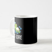 Lustiger Fitnessstudio-Workout-Dinosaurier-Gewicht Kaffeetasse (Vorderseite Links)