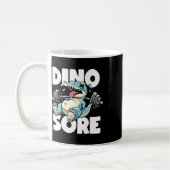 Lustiger Fitnessstudio-Workout-Dinosaurier-Gewicht Kaffeetasse (Links)
