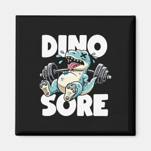 Lustiger Fitnessstudio-Workout-Dinosaurier-Gewicht Magnet