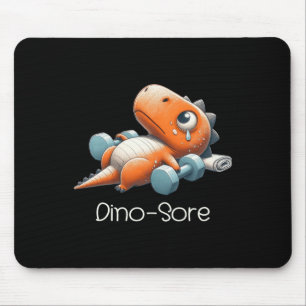 Lustiger Fitnessstudio-Workout-Dinosaurier-Gewicht Mousepad