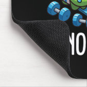 Lustiger Fitnessstudio-Workout-Dinosaurier-Gewicht Mousepad (Ecke)