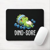Lustiger Fitnessstudio-Workout-Dinosaurier-Gewicht Mousepad (Mit Mouse)