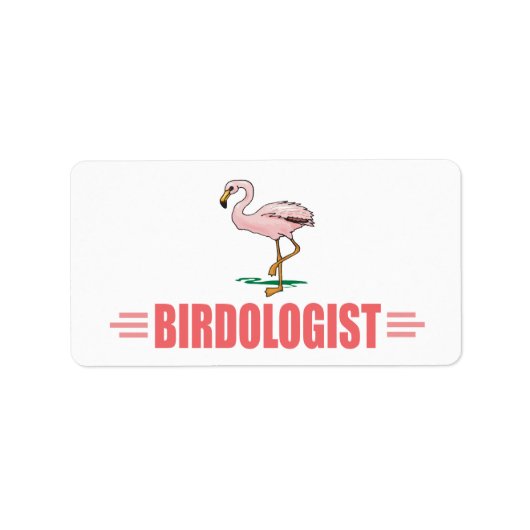 Lustiger Flamingo Adressaufkleber (Vorne)