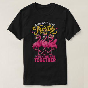 Lustiger Flamingo beste Freunde Ärger T-Shirt