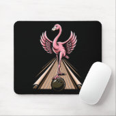 Lustiger Flamingo Bowling Spieler Bowler Kugel Spo Mousepad (Mit Mouse)