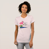 Lustiger Flamingo-Frauen Spitzen T-Shirt (Vorne ganz)