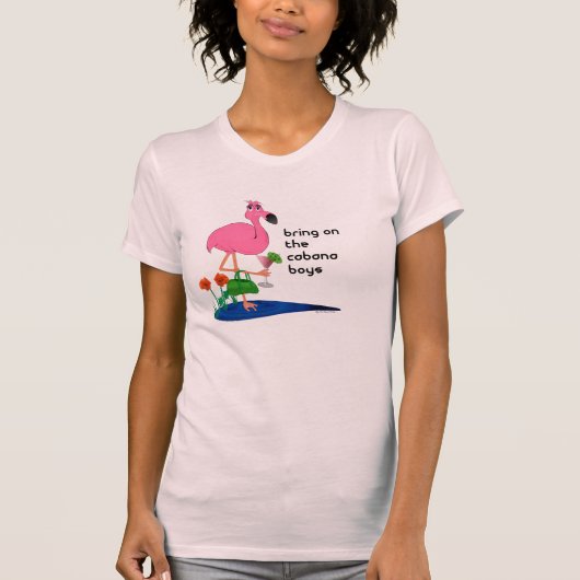 Lustiger Flamingo-Frauen Spitzen T-Shirt (Vorderseite)