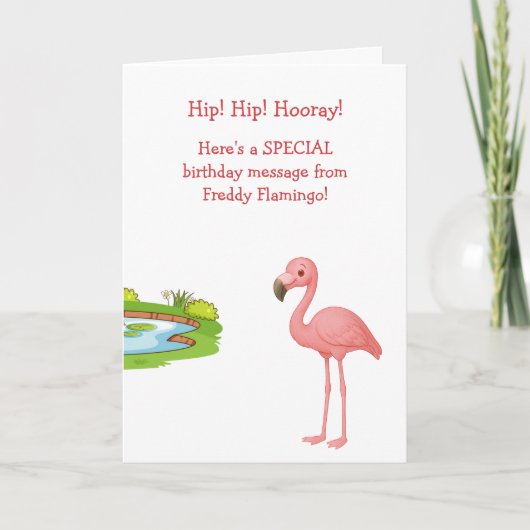 Lustiger Flamingo-Hüftalter Brenn Karte (Vorderseite)