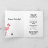 Lustiger Flamingo-Hüftalter Brenn Karte (Innenseite)