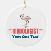 Lustiger Flamingo Keramik Ornament (Hinten)
