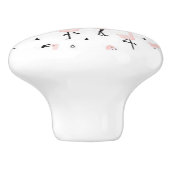 Lustiger Flamingo Keramik-Türknauf Keramikknauf (Seitenansicht)