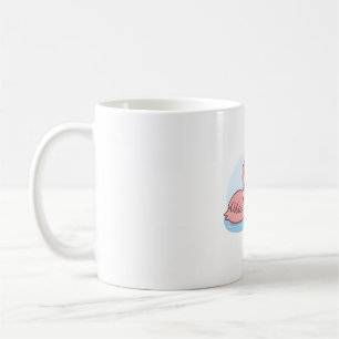 Lustiger Flamingo liebt rosa Flamingo Pool Schwimm Kaffeetasse