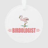 Lustiger Flamingo Ornament (Rückseite)