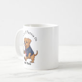 Lustiger Flat-Coated-Retriever-Geschäftsanzug-Kaff Kaffeetasse (Vorderseite Links)