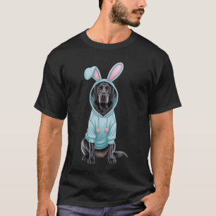 Lustiger Flat Coated Retriever Osterhase Eier Jagd T-Shirt