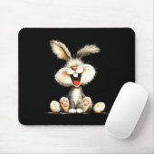 Lustiger flauschiger Hase mit wildem Fell süße Kan Mousepad (Mit Mouse)