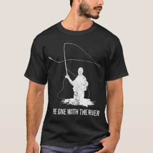 Lustiger Fliegenfischen Fisch Angeln Fischer Rute T-Shirt