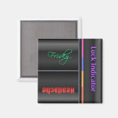 Lustiger Flip-Magnet - Glücksstatus Magnet (Vorderseite/Rückseite)