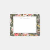 Lustiger floraler Personalisierter Name Post-it Klebezettel (Vorderseite)