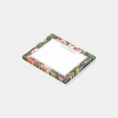 Lustiger floraler Personalisierter Name Post-it Klebezettel (angewinkelt)