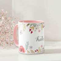 Lustiger floraler Personalisierter Name Zwei-Tone-