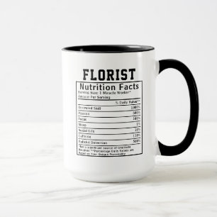 Lustiger Florist Ernährungsfakten Geschenk für Mit Tasse